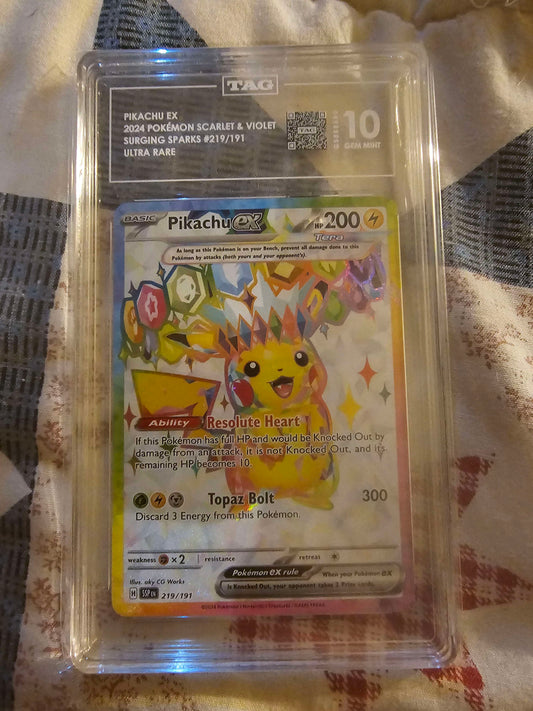 pikachu ex tag grade 10